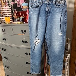 Edge Blue Distressed Boyfriend Jeans